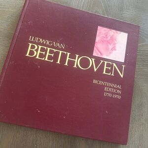 Ludwig van Beethoven Bicentennial Edition Hardcover Book - Burgundy